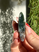 Load image into Gallery viewer, Small Moss Agate Moon | Growth &amp; Grounding
