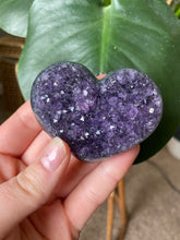 Load image into Gallery viewer, purple chunky Amethyst heart crystal
