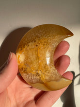 Load image into Gallery viewer, Yellow Druzy Agate Crescent Moon Crystal
