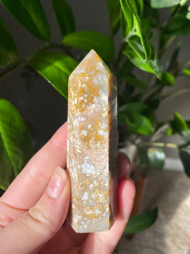 Flower Agate Crystal Tower