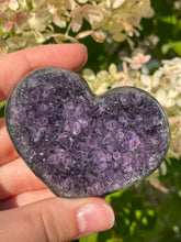 Load image into Gallery viewer, purple chunky Amethyst heart crystal
