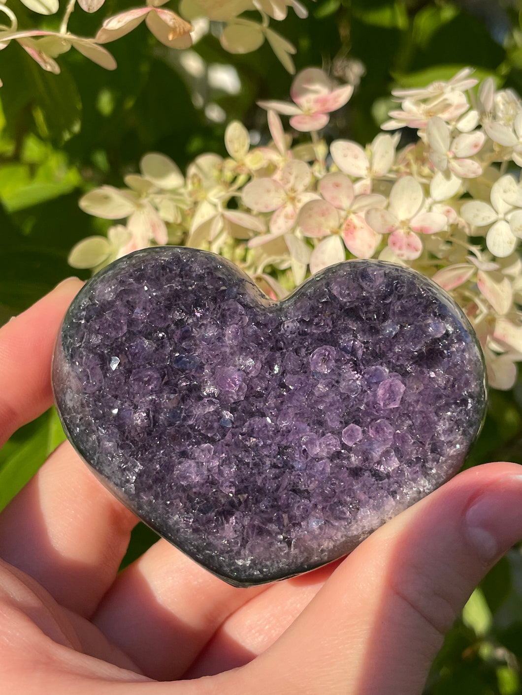 purple chunky Amethyst heart from Uruguay