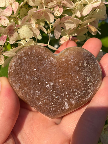 pink chunky Amethyst heart crystal