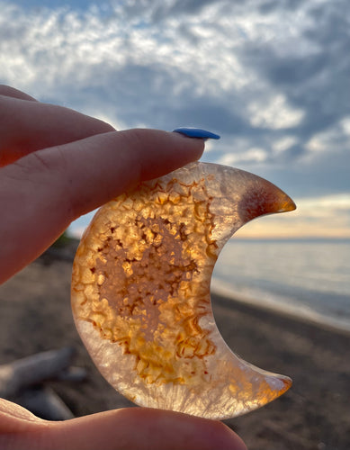 Agate Crescent Moon Crystal